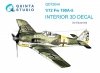 Quinta Studio QD72044 Fw 190A-5 3D-Printed & coloured Interior on decal paper (Eduard) 1/72